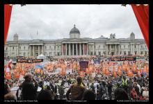 10.000 people, Trafalgar Sq, supporting the London Citiz campaign. Ph: C Jepson